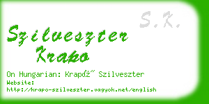 szilveszter krapo business card